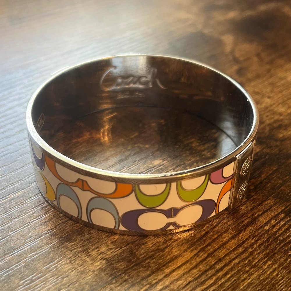 Coach Signature C Multicolor Bangle Bracelet - Picture 2 of 5
